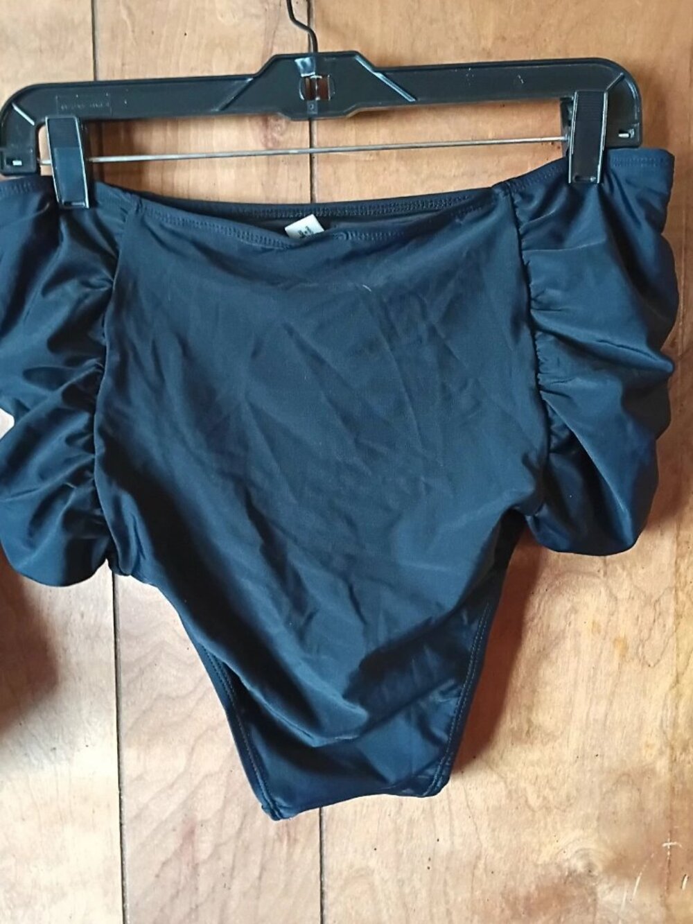 Marina West Black 2 Piece Swimsuit XXL UPF 50+ Ruched High Waist NWT - Picture 5 of 5